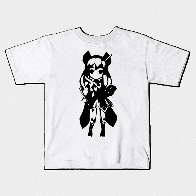 Ellia (Researcher) minimal silhouette white Kids T-Shirt by WannabeArtworks